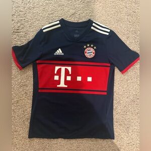 Adidas Dark Blue and Red Soccer Jersey